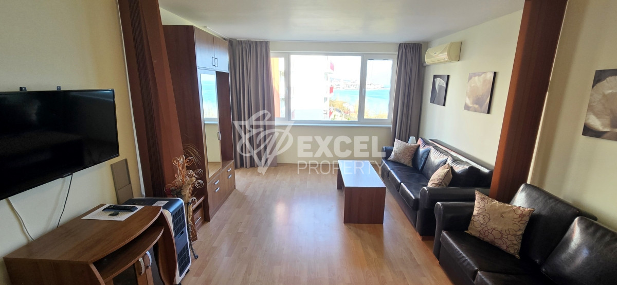 Apartment with sea view in Grand Resort Fort Noks complex, Sveti Vlas. First line