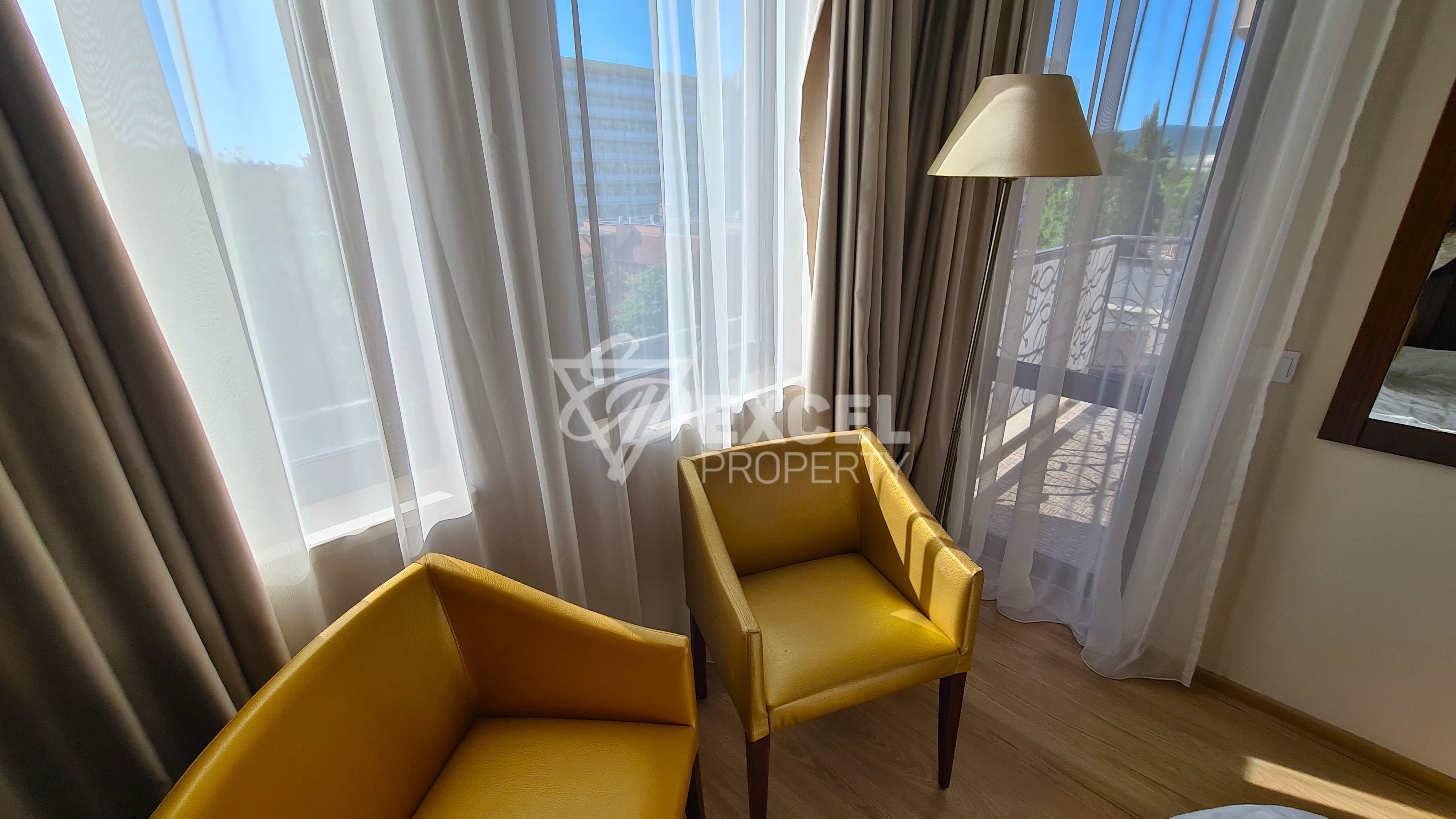 Furnished two-room apartment in the Barcelo Royal complex in Sunny Beach