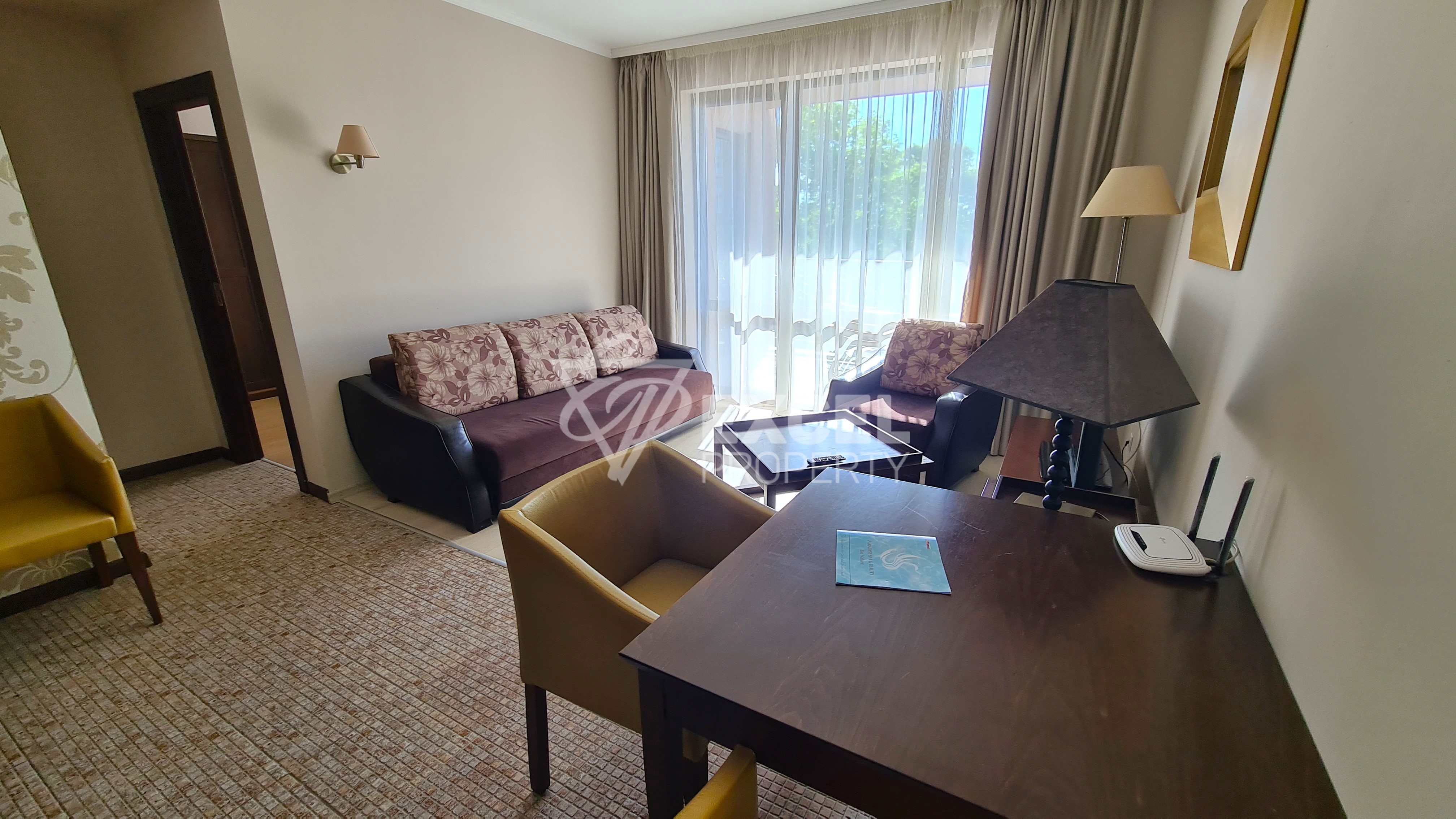 Furnished two-room apartment in the Barcelo Royal complex in Sunny Beach