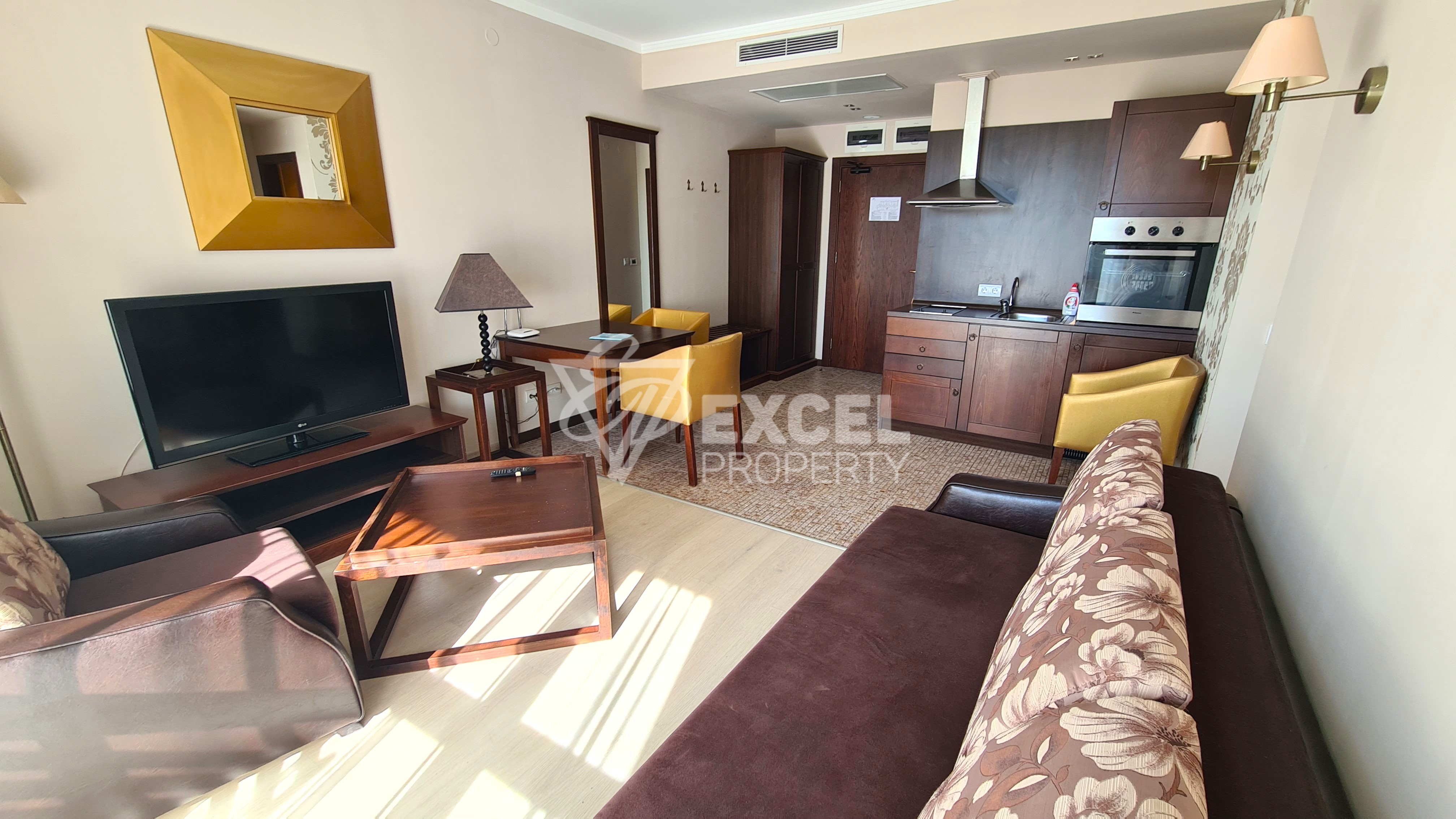 Furnished two-room apartment in the Barcelo Royal complex in Sunny Beach