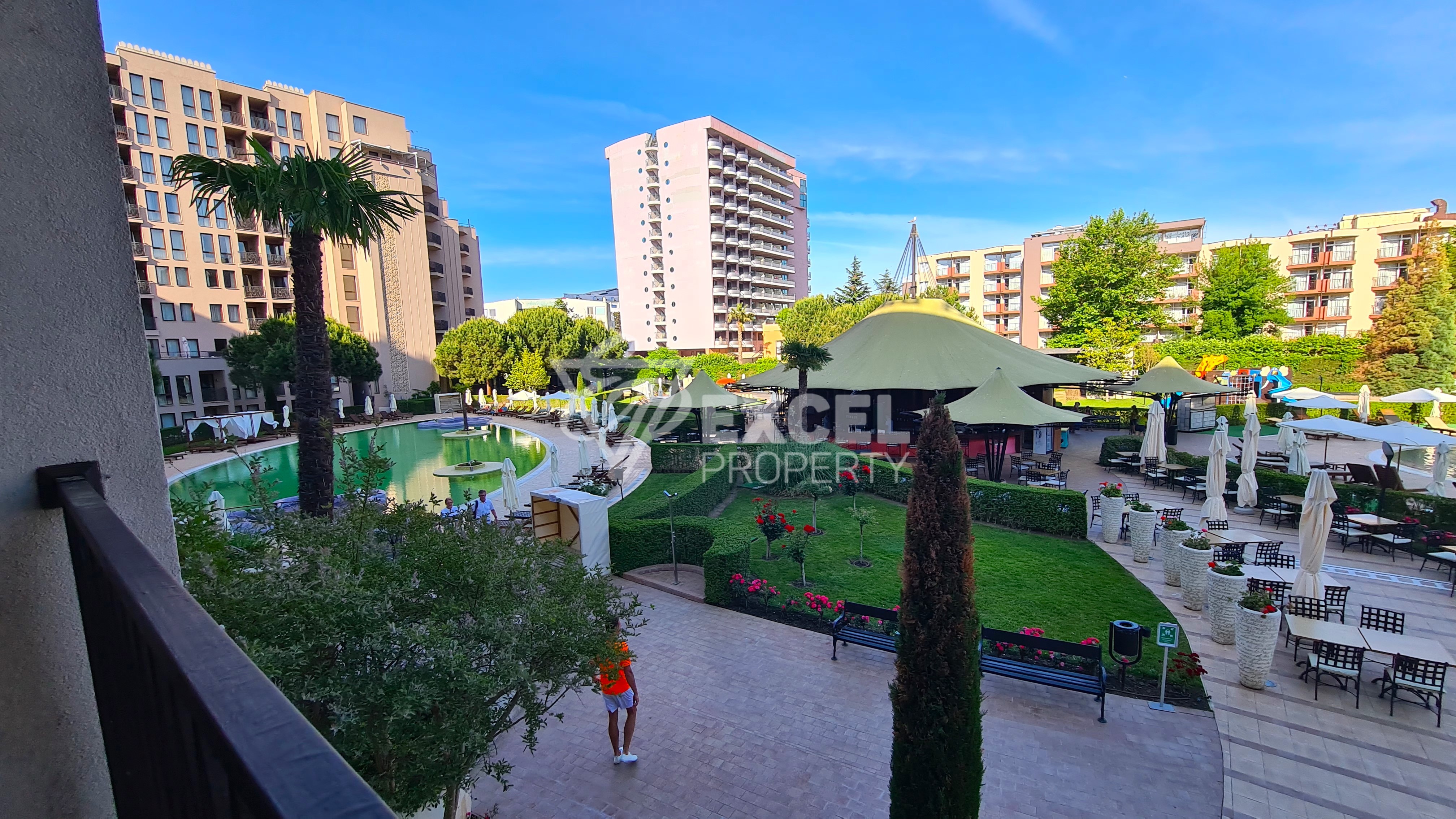Furnished two-room apartment in the Barcelo Royal complex in Sunny Beach