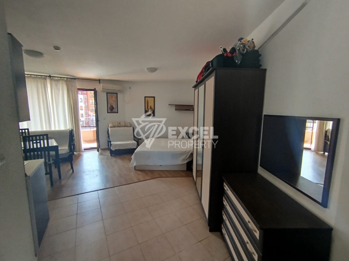 Studio with furniture and separate bedroom area - Aheloy, 200 m from the beach