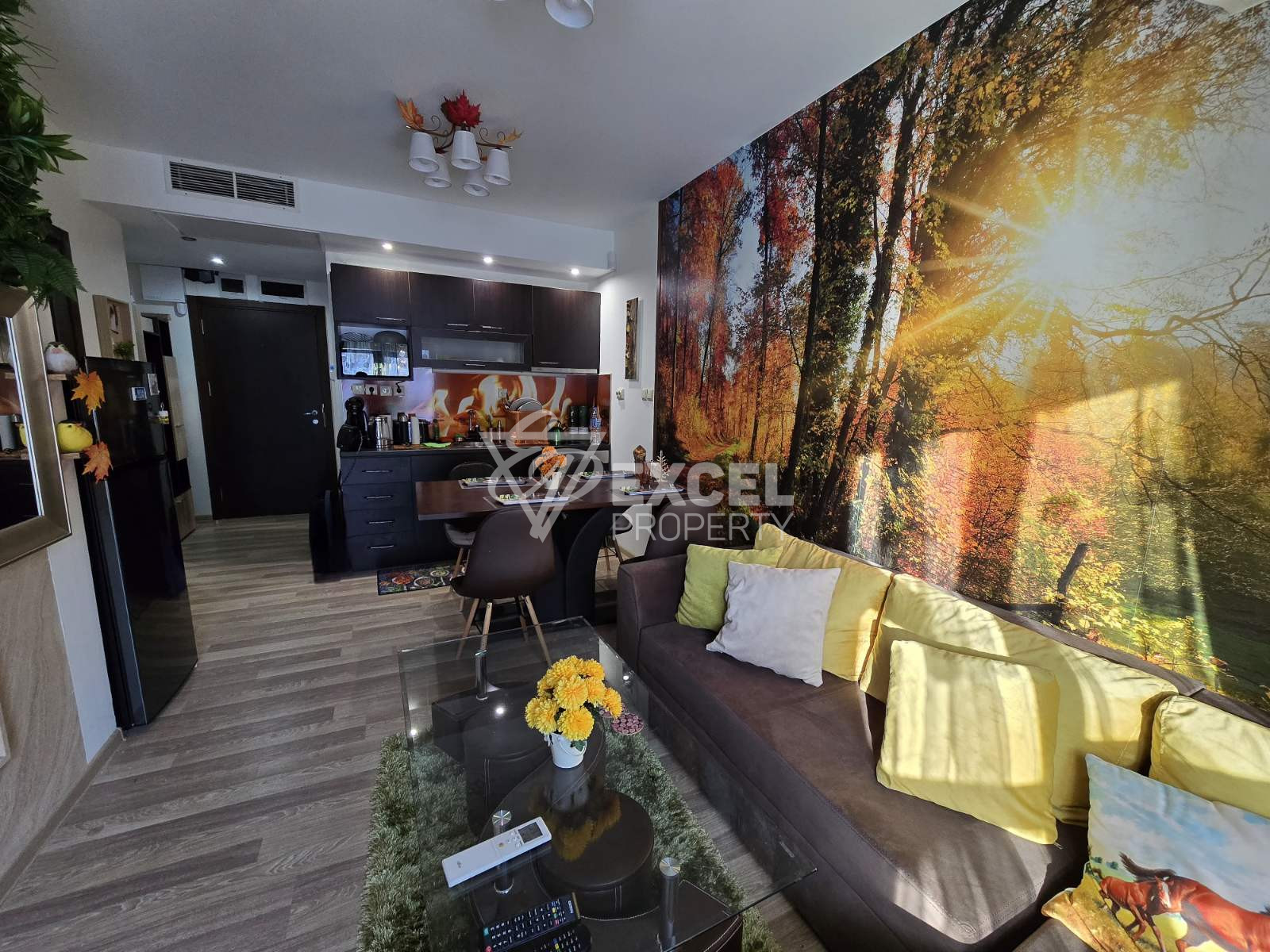 One-bedroom apartment with south exposure and low maintenance fee for sale in Bansko