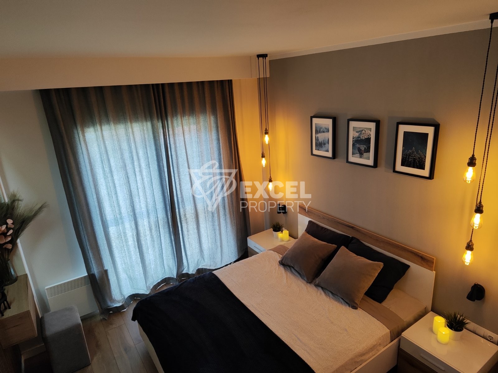Elegantly furnished two-bedroom apartment with a low maintenance fee