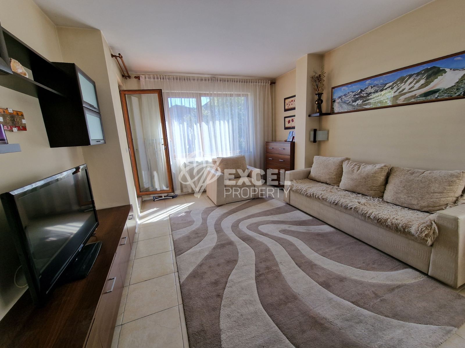 One-bedroom apartment with pool view in the hotel part of Green Life, Bansko