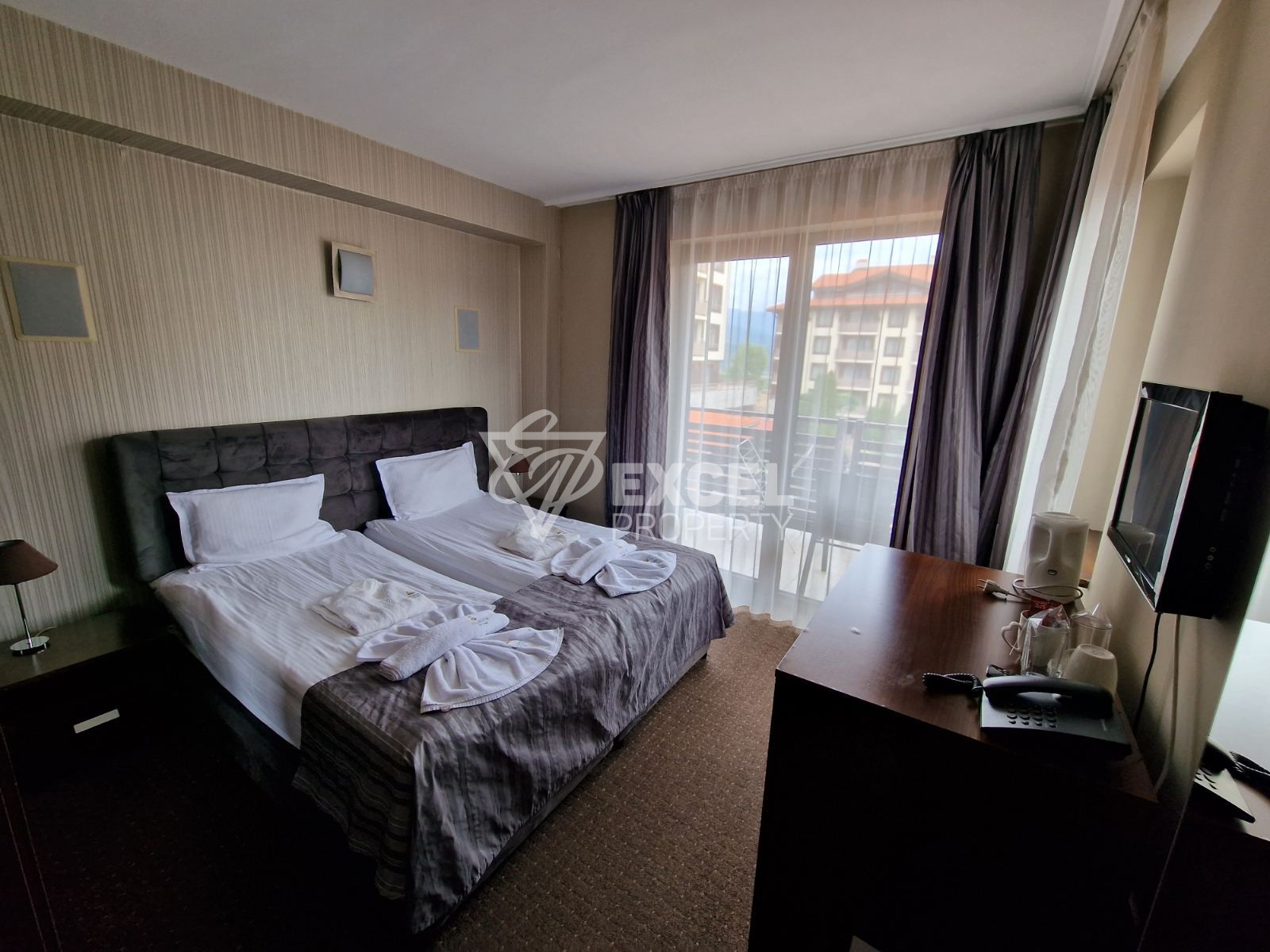 South two-bedroom apartment with a spacious terrace in the year-round Park Hotel Murite complex