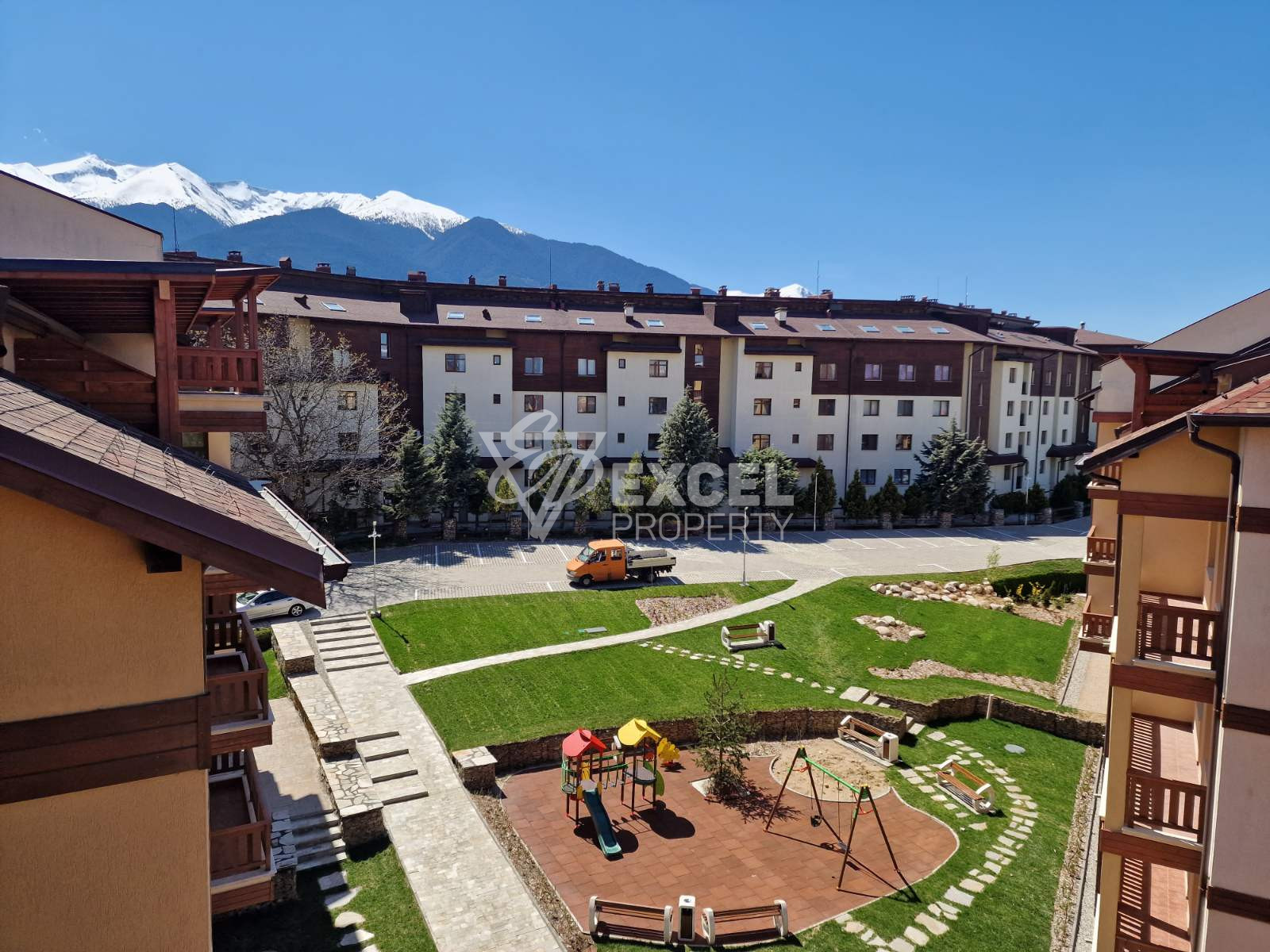 One-bedroom apartment in a new complex with a view of the Pirin Mountains in Bansko