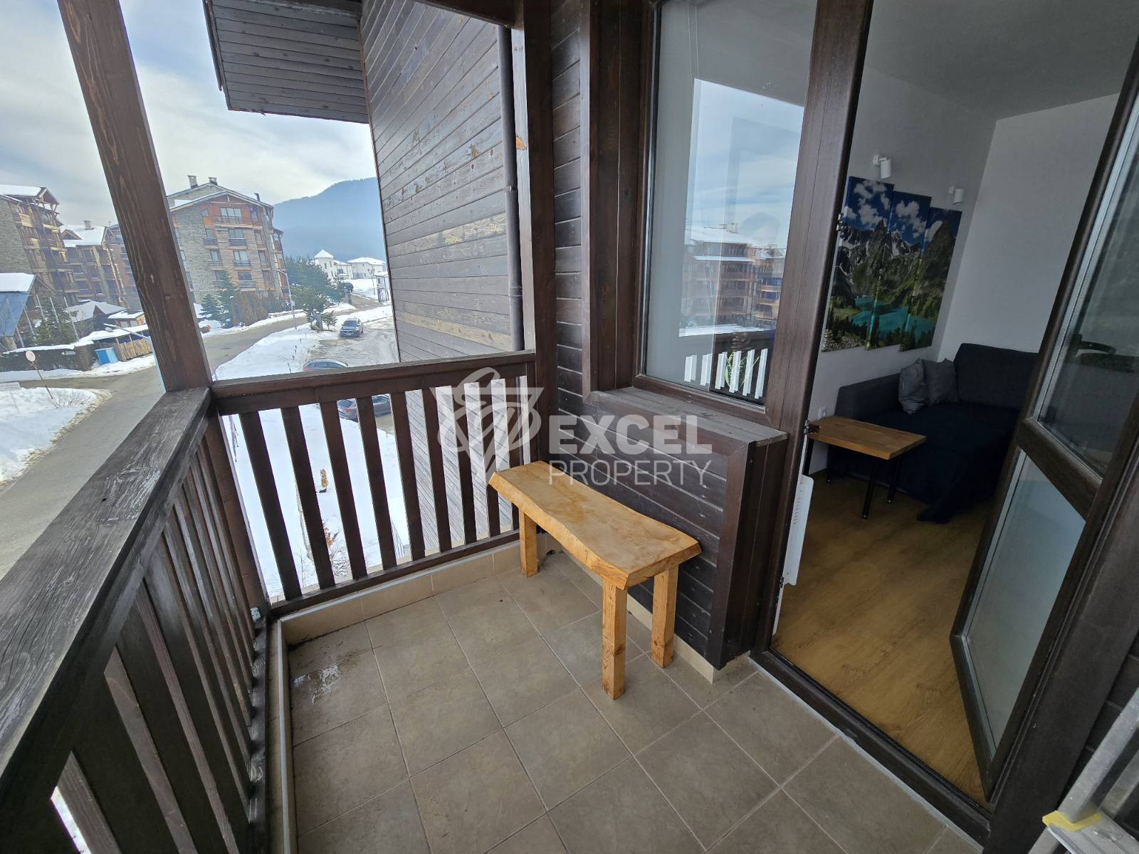 One-bedroom apartment with new furniture and a wonderful panoramic view for sale in Bansko