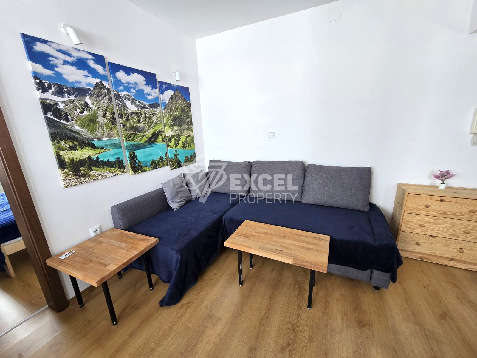 One-bedroom apartment with new furniture and a wonderful panoramic view for sale in Bansko