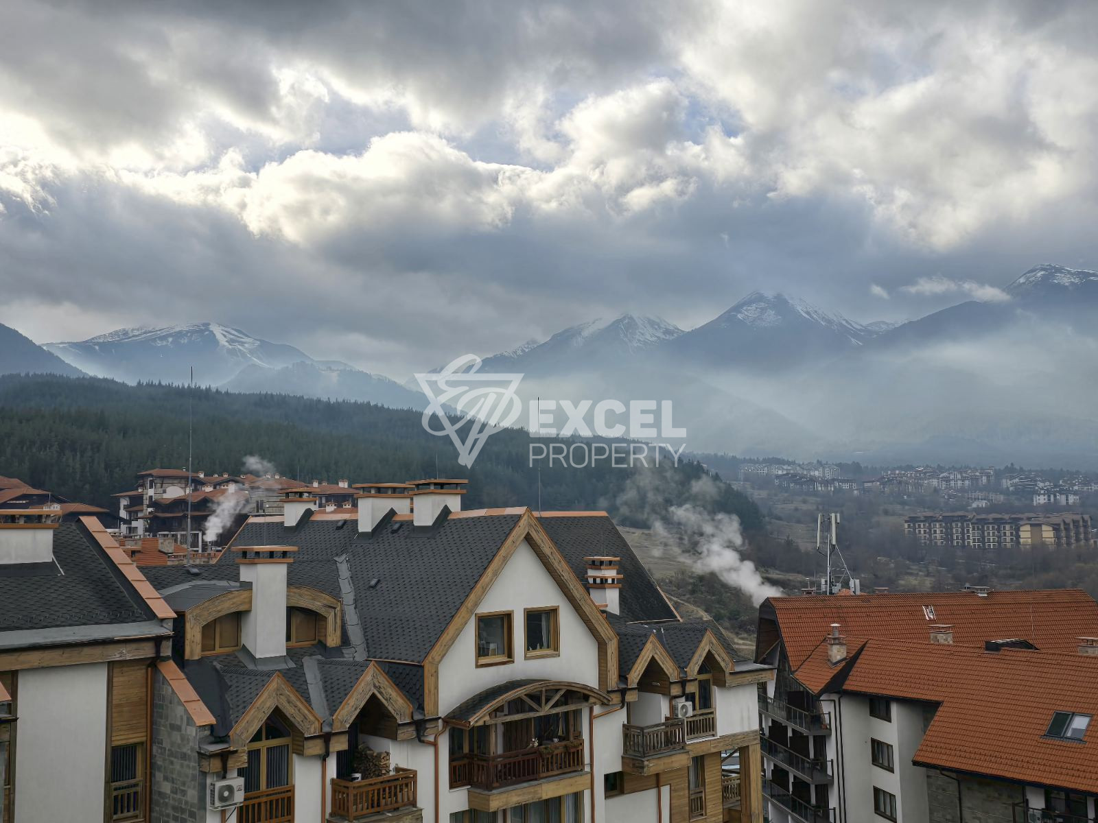 Studio for sale with an exceptional panoramic view of the entire city of Bansko