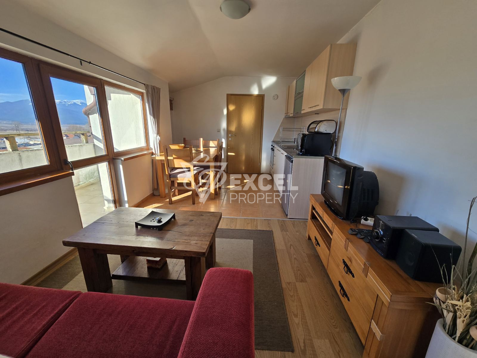 Exclusive one-bedroom apartment with a panoramic view of Pirin and Rila for sale in Bansko