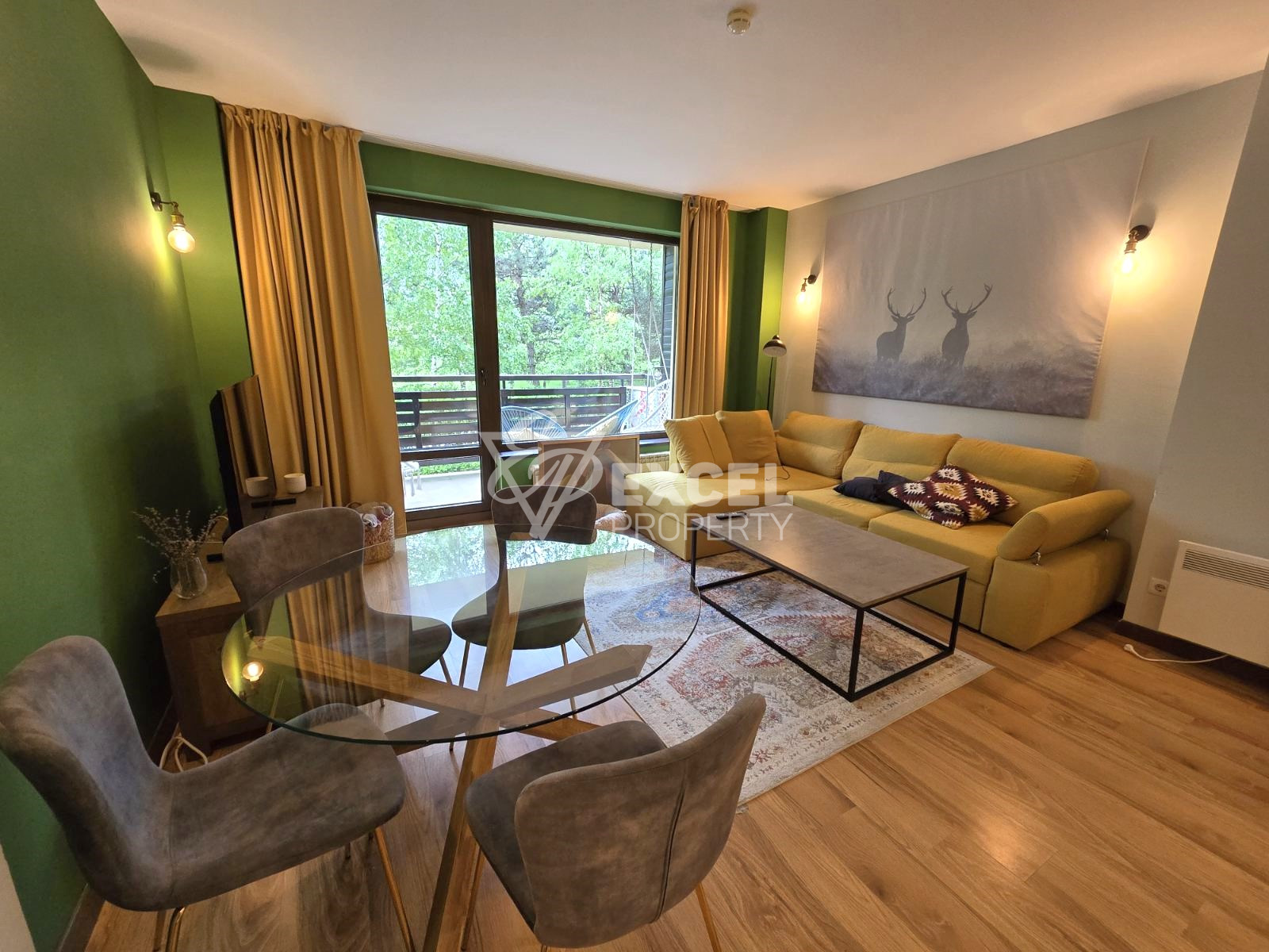 South two bedroom apartment with new furniture and a stunning view of the Pirin Mountains