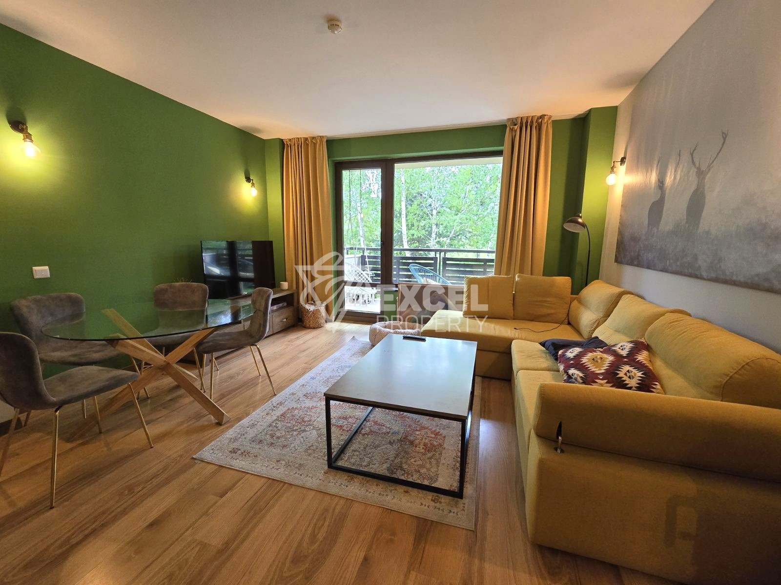 South two bedroom apartment with new furniture and a stunning view of the Pirin Mountains