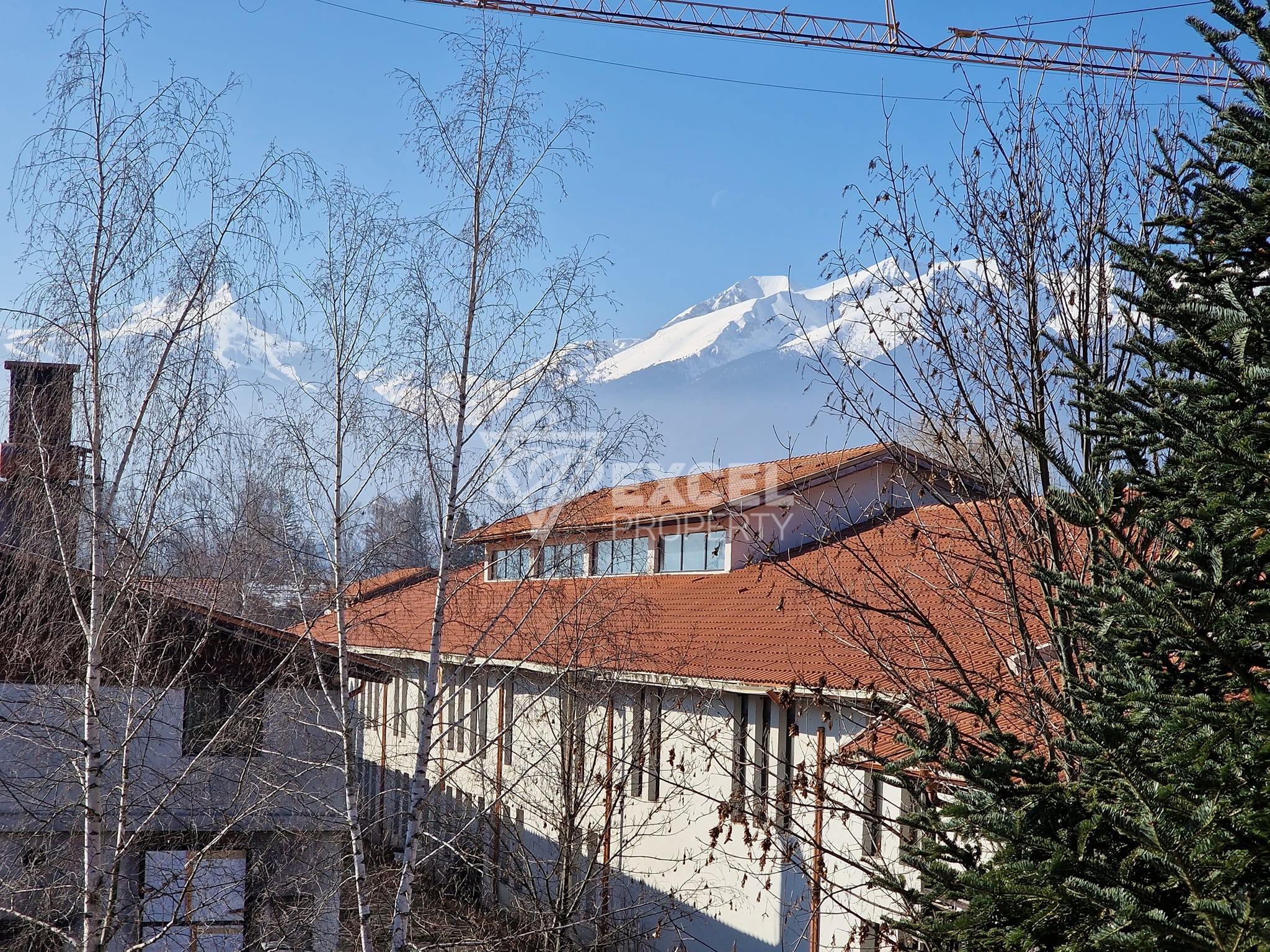 Studio with a view of the Pirin mountain between Bansko and the village of Banya next to a pool with mineral water