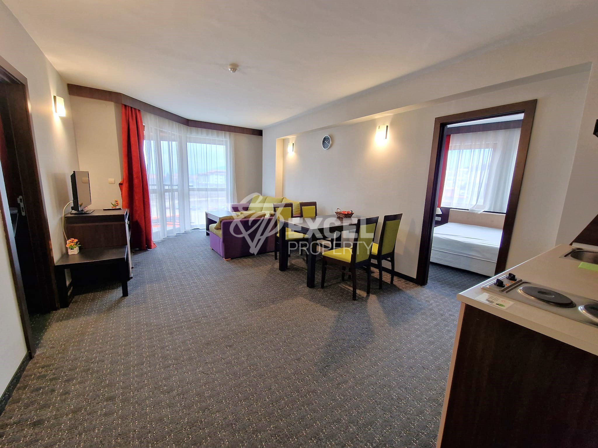 Two bedroom apartment 200 meters from the ski lift for sale in MPM Guinness hotel, Bansko