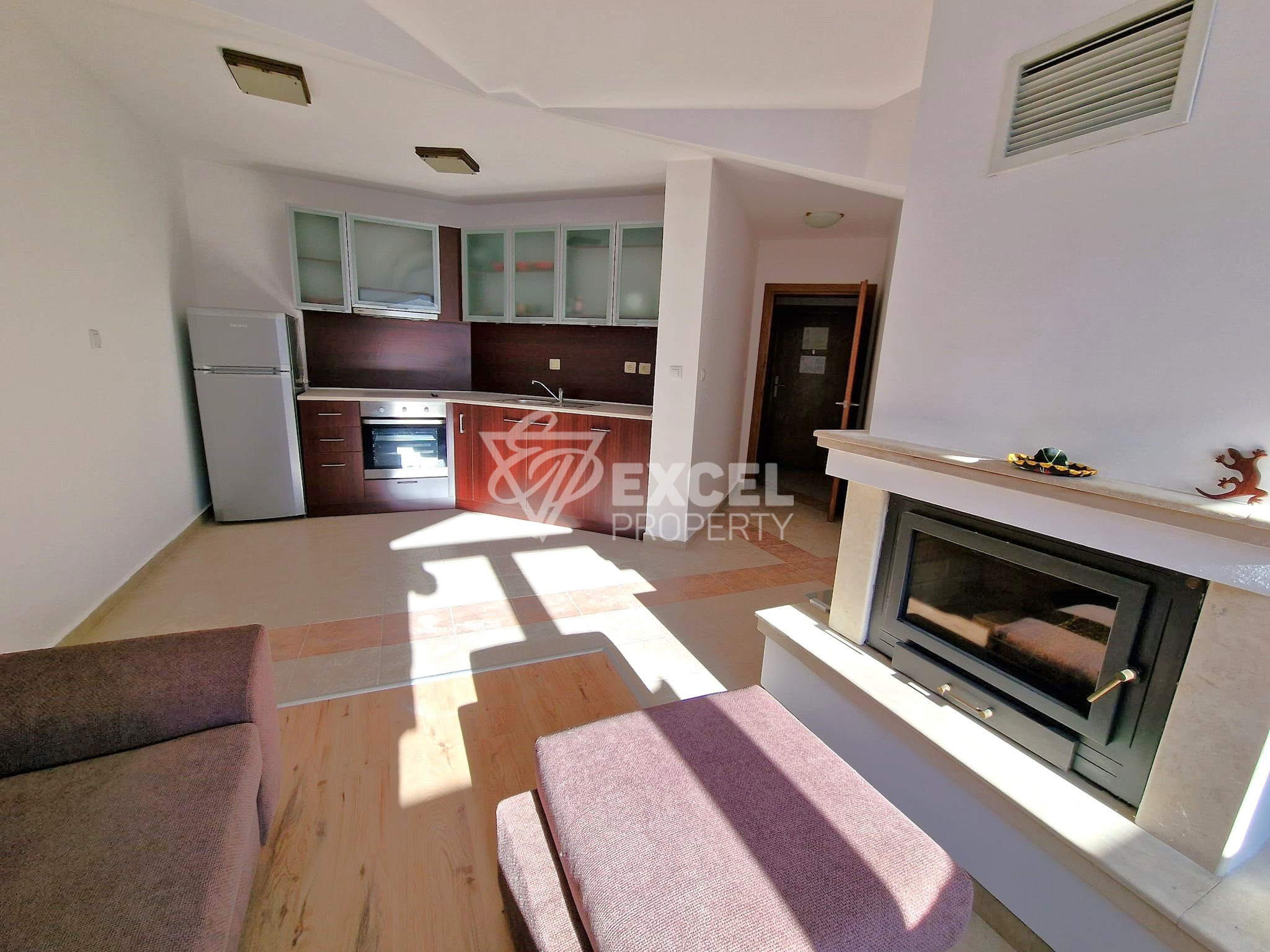Bansko, next to the lift, one-bedroom apartment with a fireplace in a year-round complex