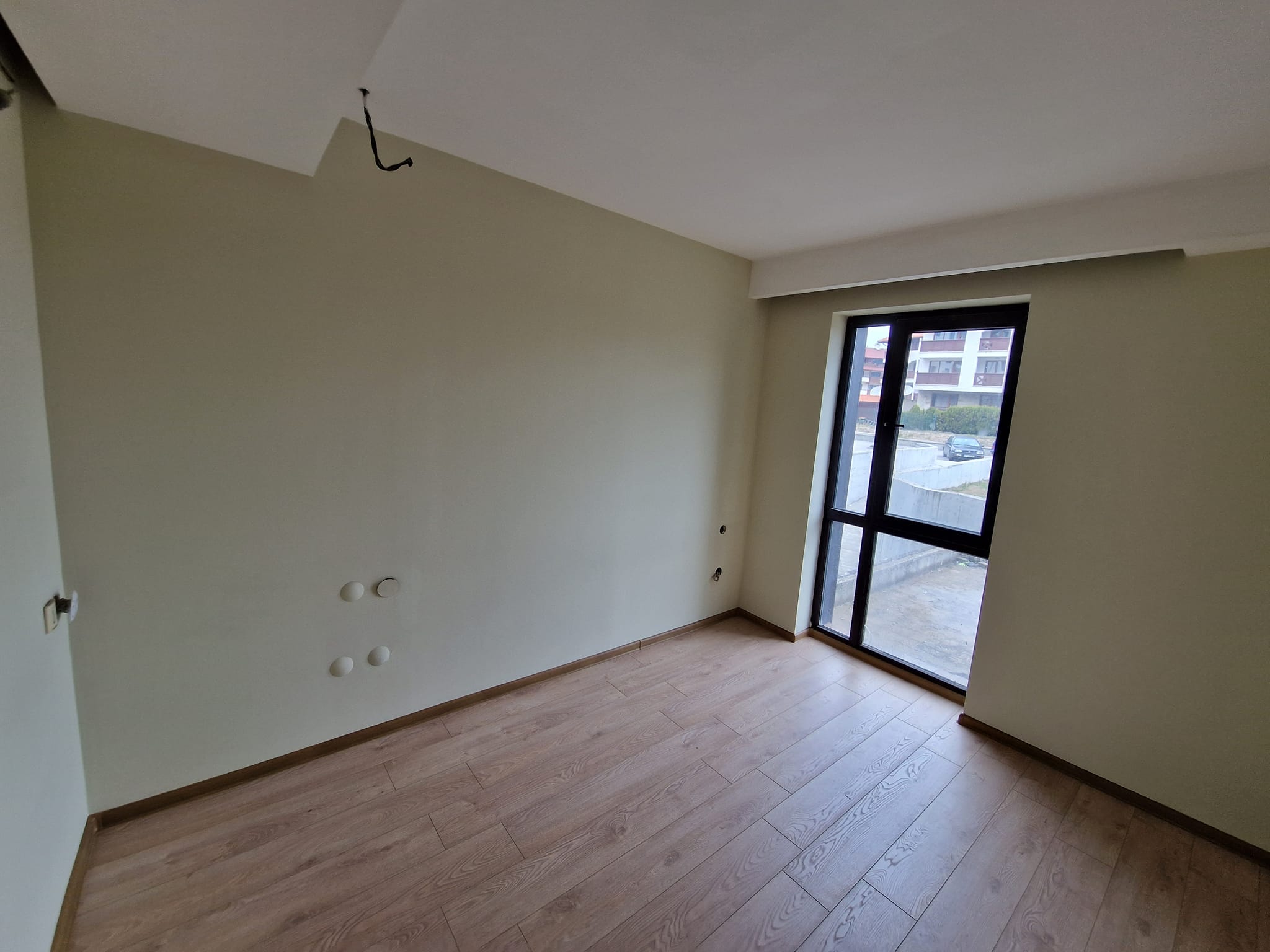 One bedroom apartment with a spacious porchway in a residential building with a low fee