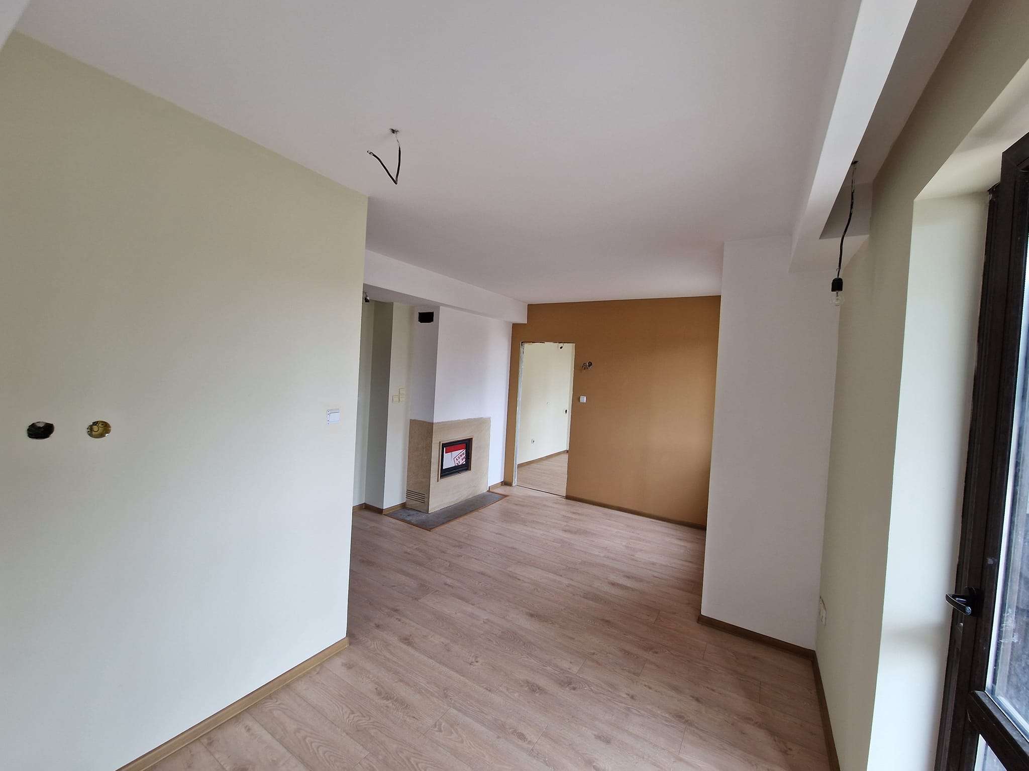 One bedroom apartment with a spacious porchway in a residential building with a low fee