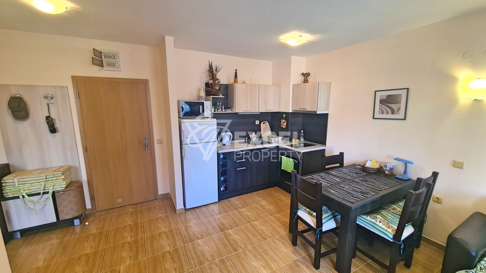 Spacious and beautiful one-bedroom apartment with pool view in Saint Vlas