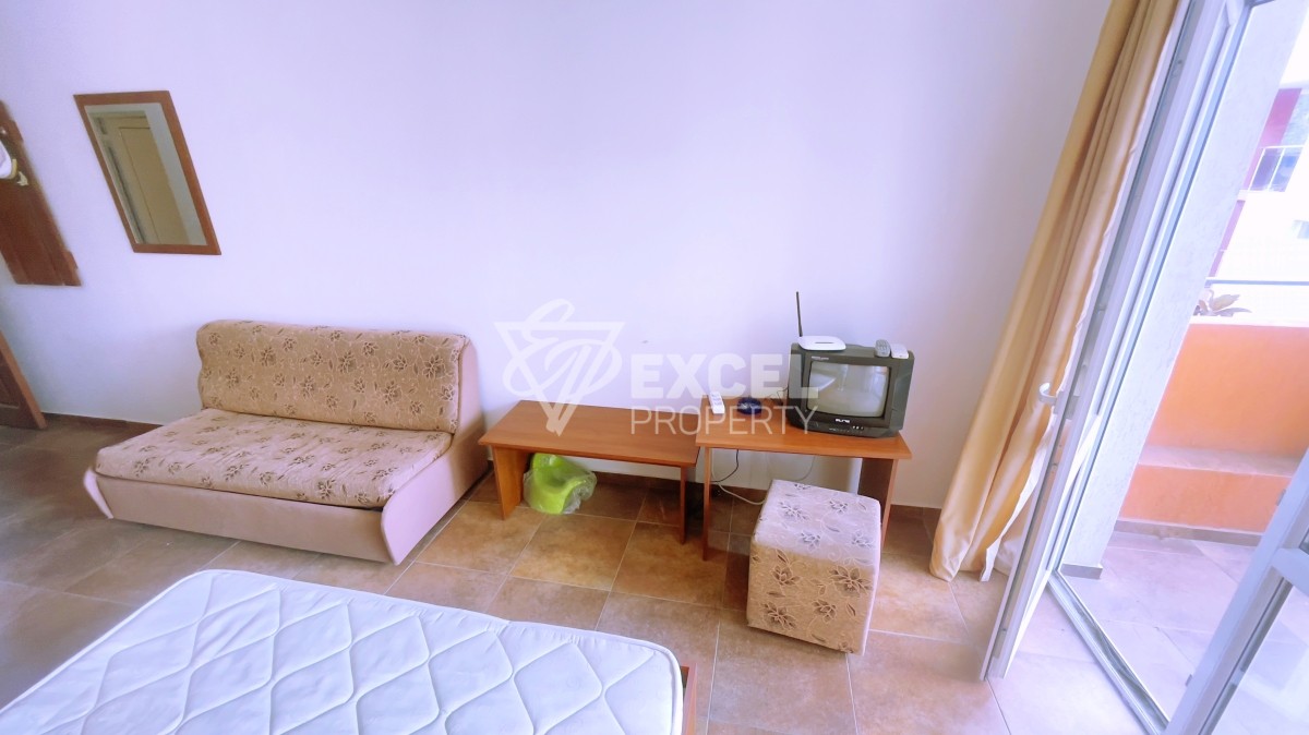 Furnished studio in Sunny Beach resort with pool view