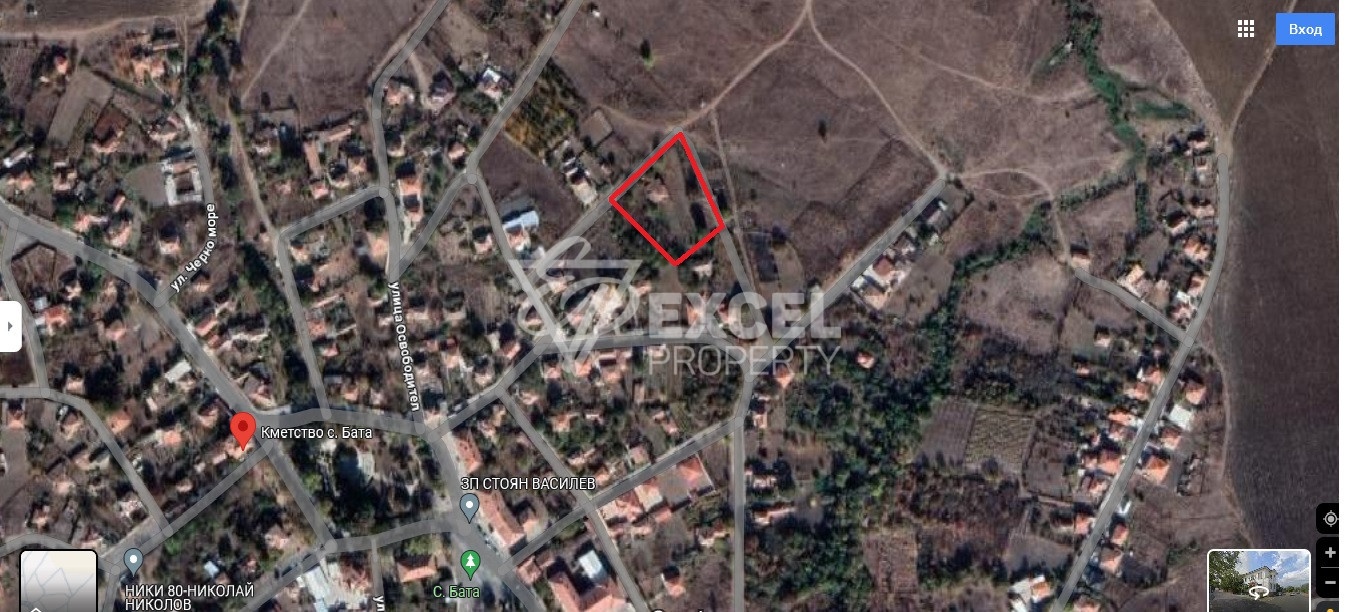 Plot of land with permission for building in Bata village, Pomorie municipality