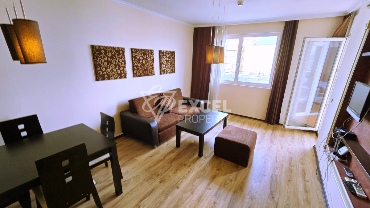 Furnished one-bedroom apartment just meters from the sea in Sunny Beach