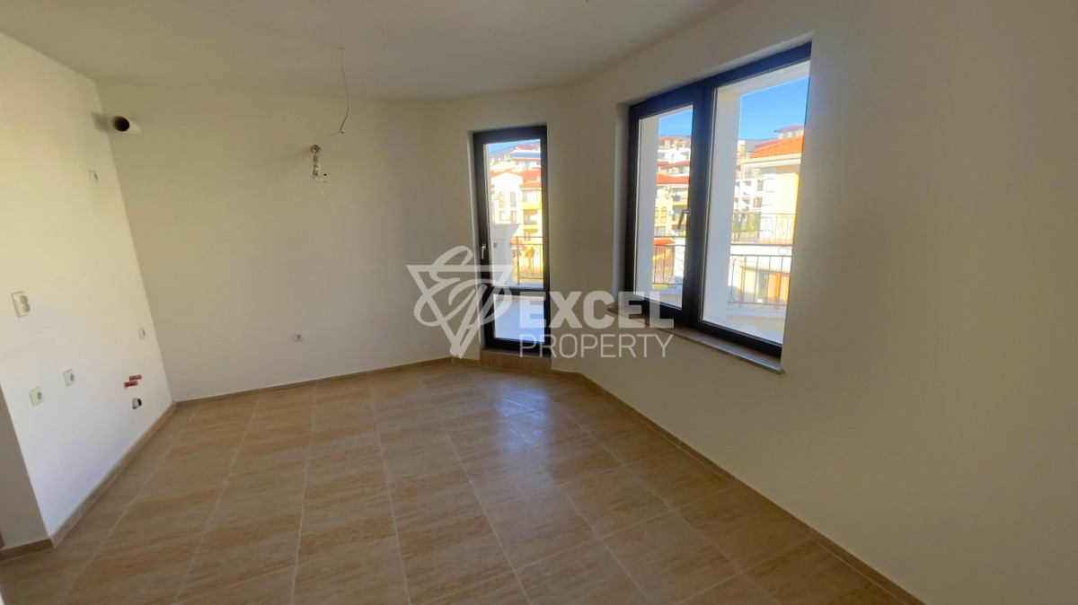 First line studio apartment in Sveti Vlas with sea view.