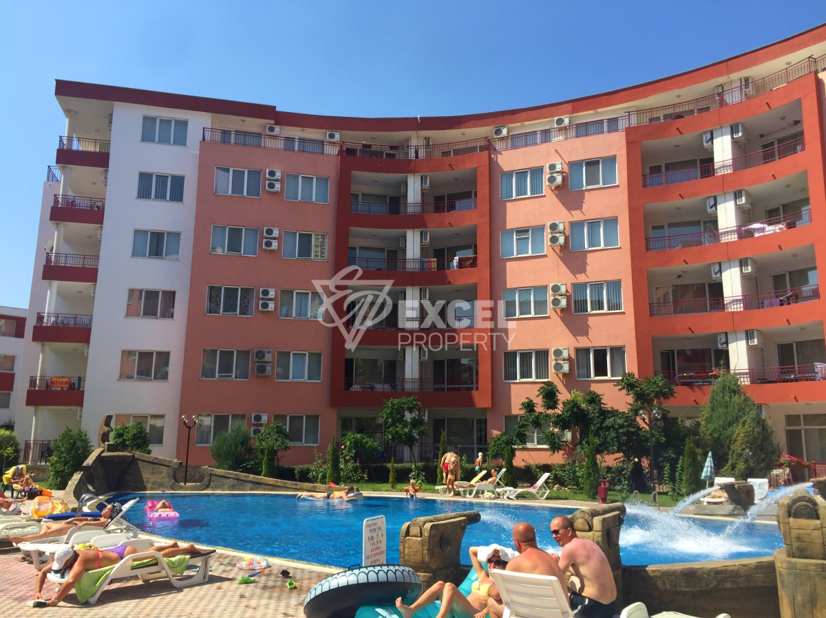 Furnished one bedroom apartment with sea view - Privilege Fort Noks complex, Elenite. First line