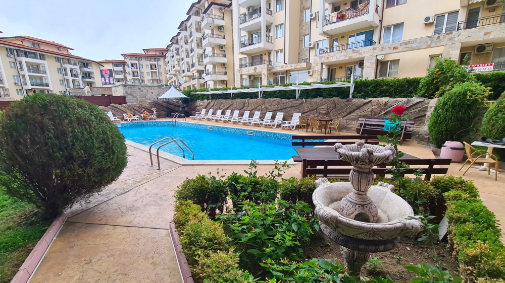 Furnished one bedroom apartment 300 m from the beach in Sunny Beach
