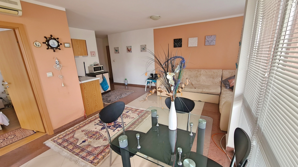 Furnished one bedroom apartment 300 m from the beach in Sunny Beach