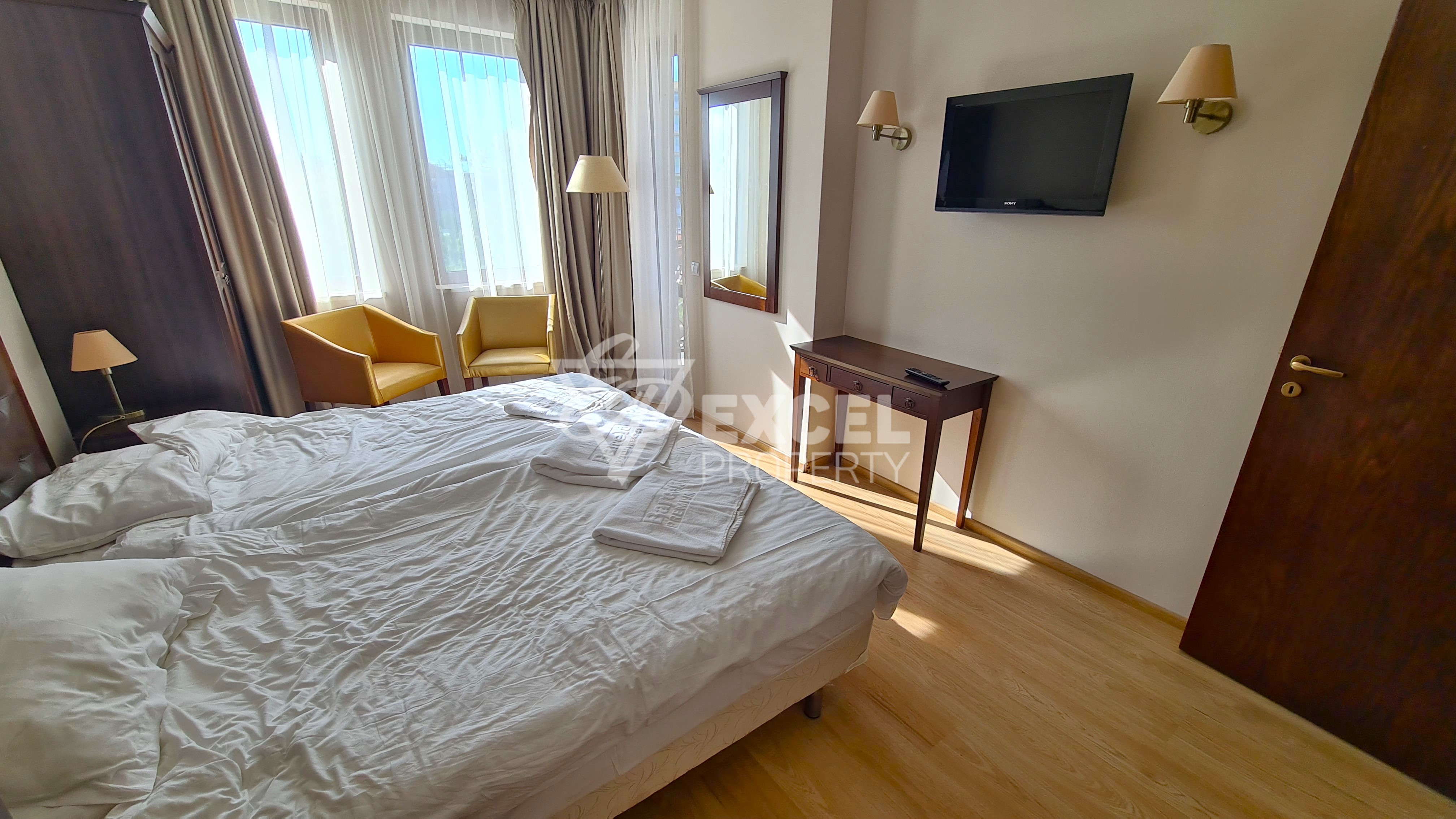 Furnished two-room apartment in the Barcelo Royal complex in Sunny Beach