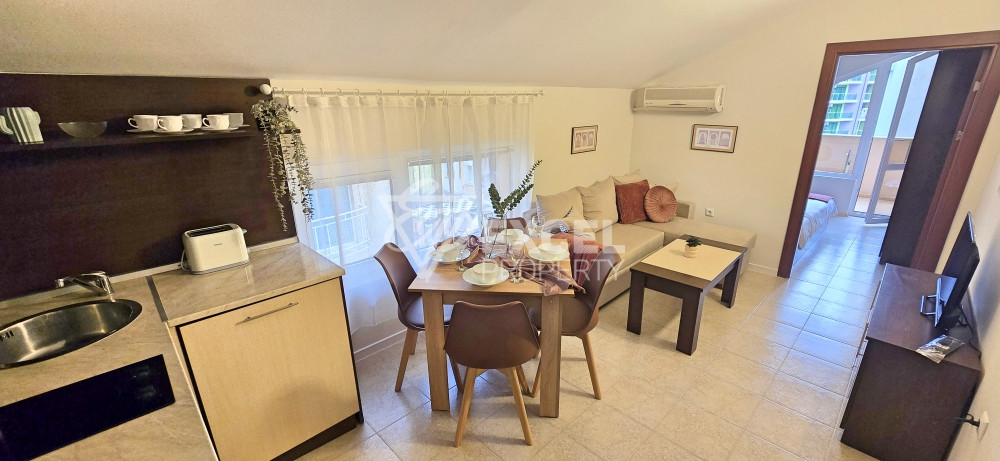 Beautifully furnished one-bedroom apartment in the center of Sunny Beach