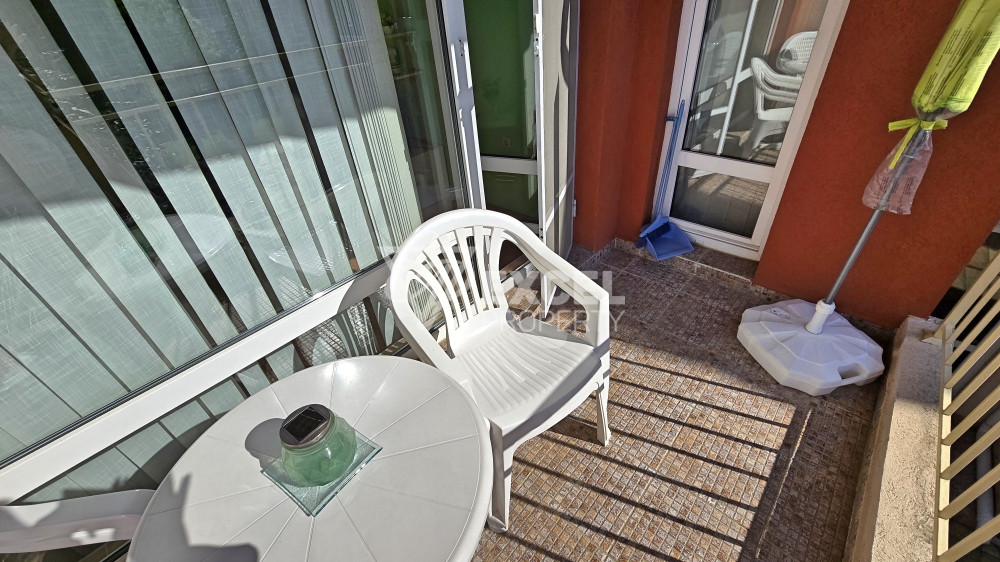 Stylish one-bedroom apartment with pool view in Nessebar Fort Club, Sunny Beach