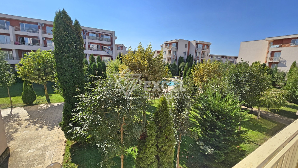 Stylish one-bedroom apartment with pool view in Nessebar Fort Club, Sunny Beach