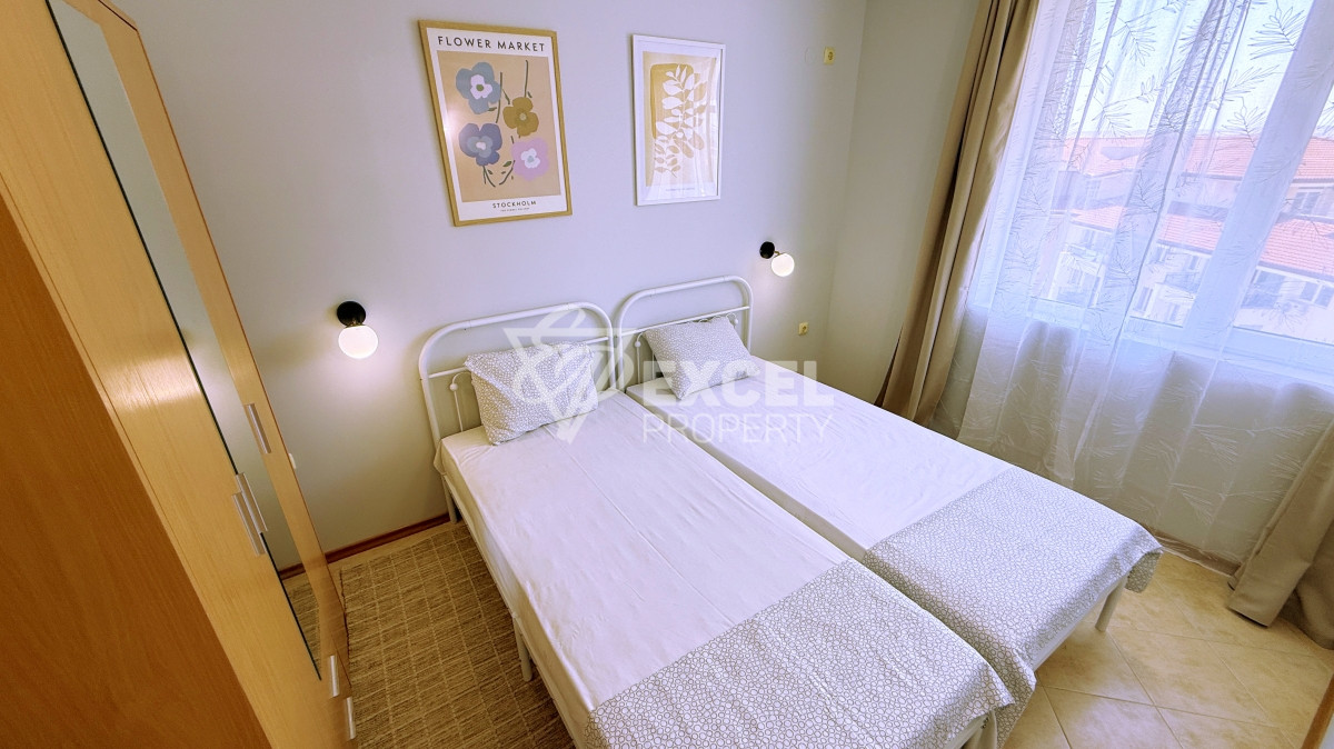 Furnished two-bedroom apartment after renovation in Sunny Beach Hills complex
