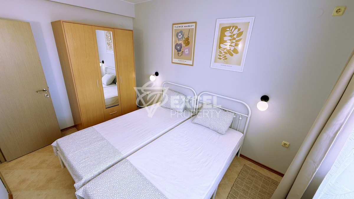 Furnished two-bedroom apartment after renovation in Sunny Beach Hills complex