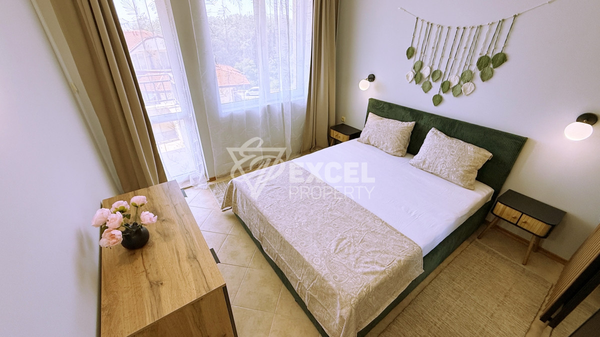 Furnished two-bedroom apartment after renovation in Sunny Beach Hills complex