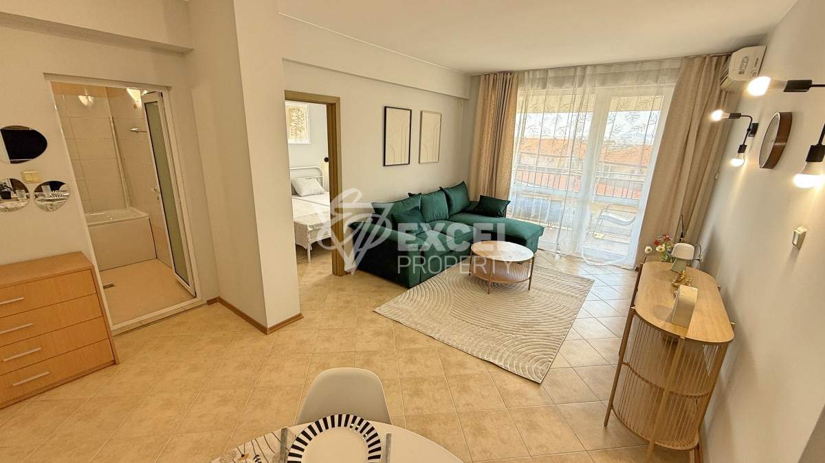 Furnished two-bedroom apartment after renovation in Sunny Beach Hills complex
