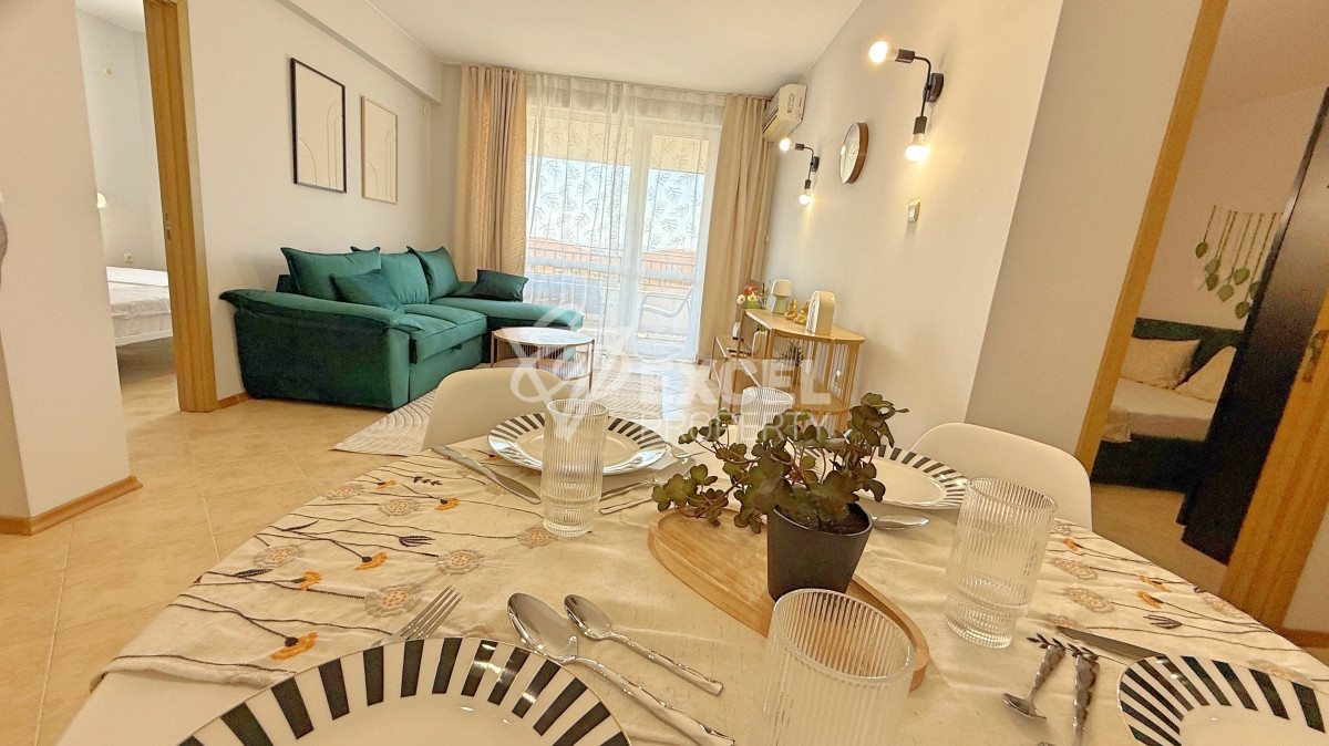 Furnished two-bedroom apartment after renovation in Sunny Beach Hills complex
