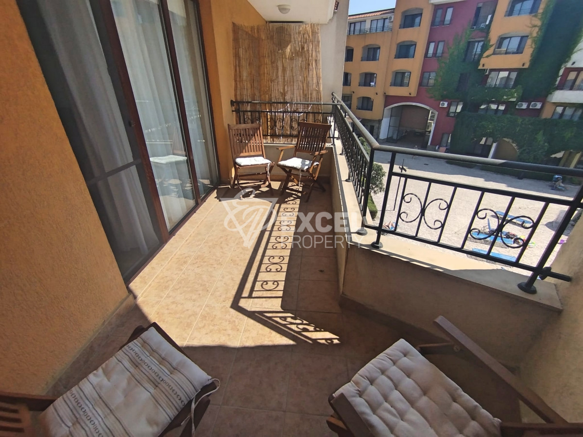 Studio with furniture and separate bedroom area - Aheloy, 200 m from the beach