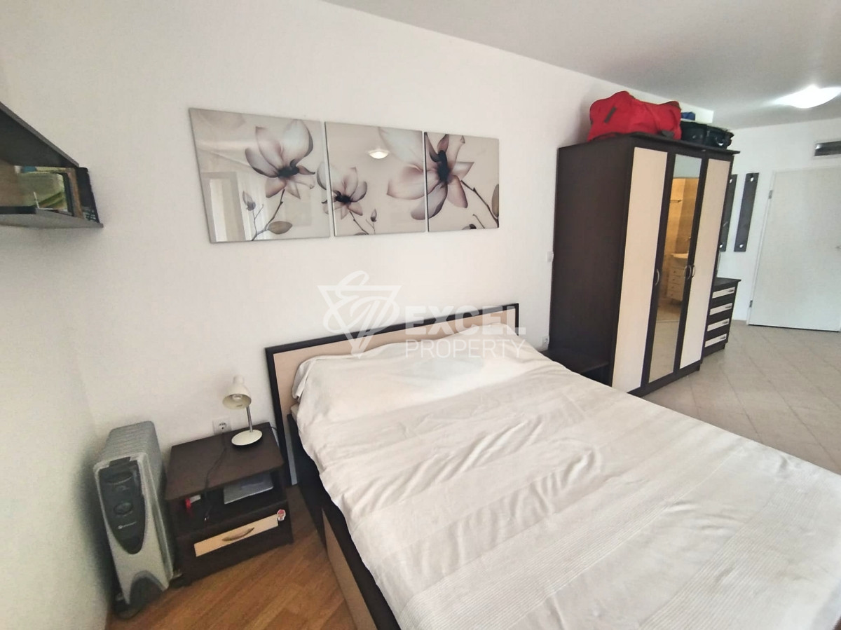 Studio with furniture and separate bedroom area - Aheloy, 200 m from the beach