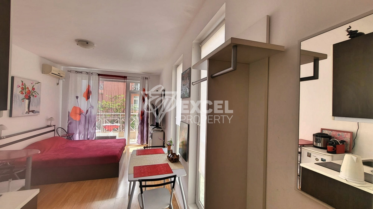 Stylish studio with balcony- Sunny Day 6, 3 km from Sunny Beach